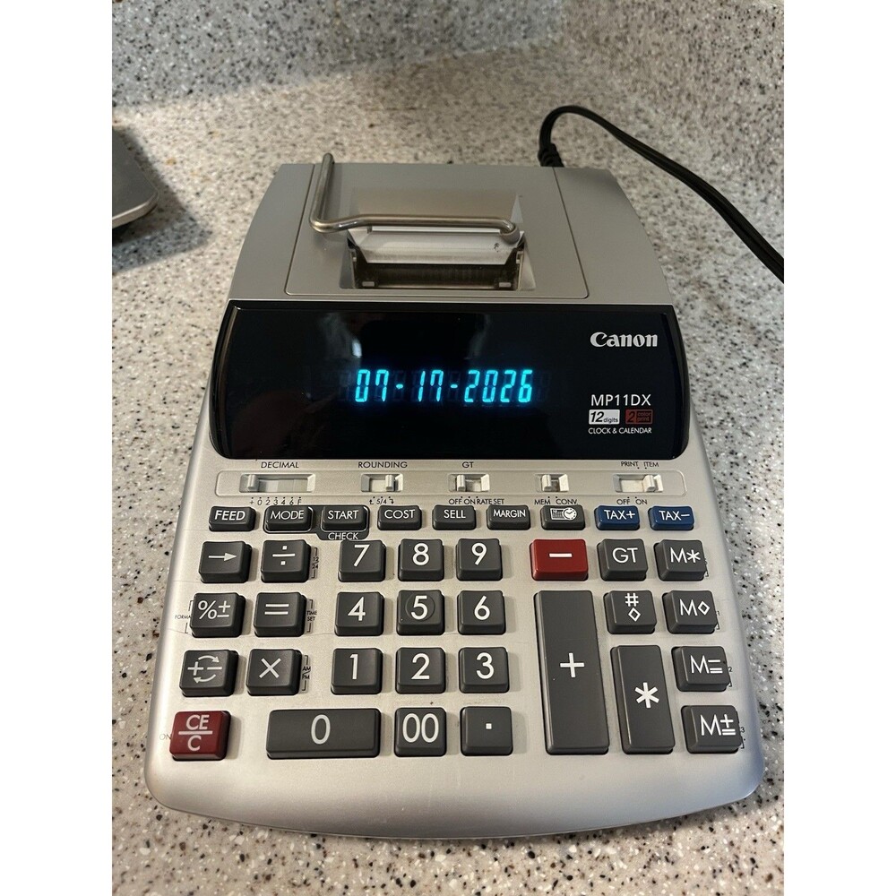 Canon 12-Digit Electric Desktop Printing Calculator Adding Machine MP11DX Works